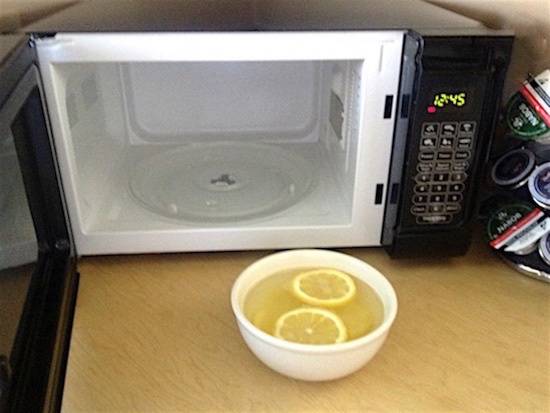 nettoyage micro onde citron