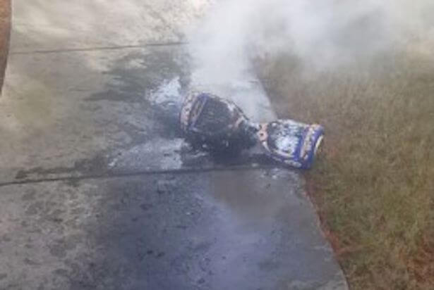 Hoverboard-explodes-outside-owners-home