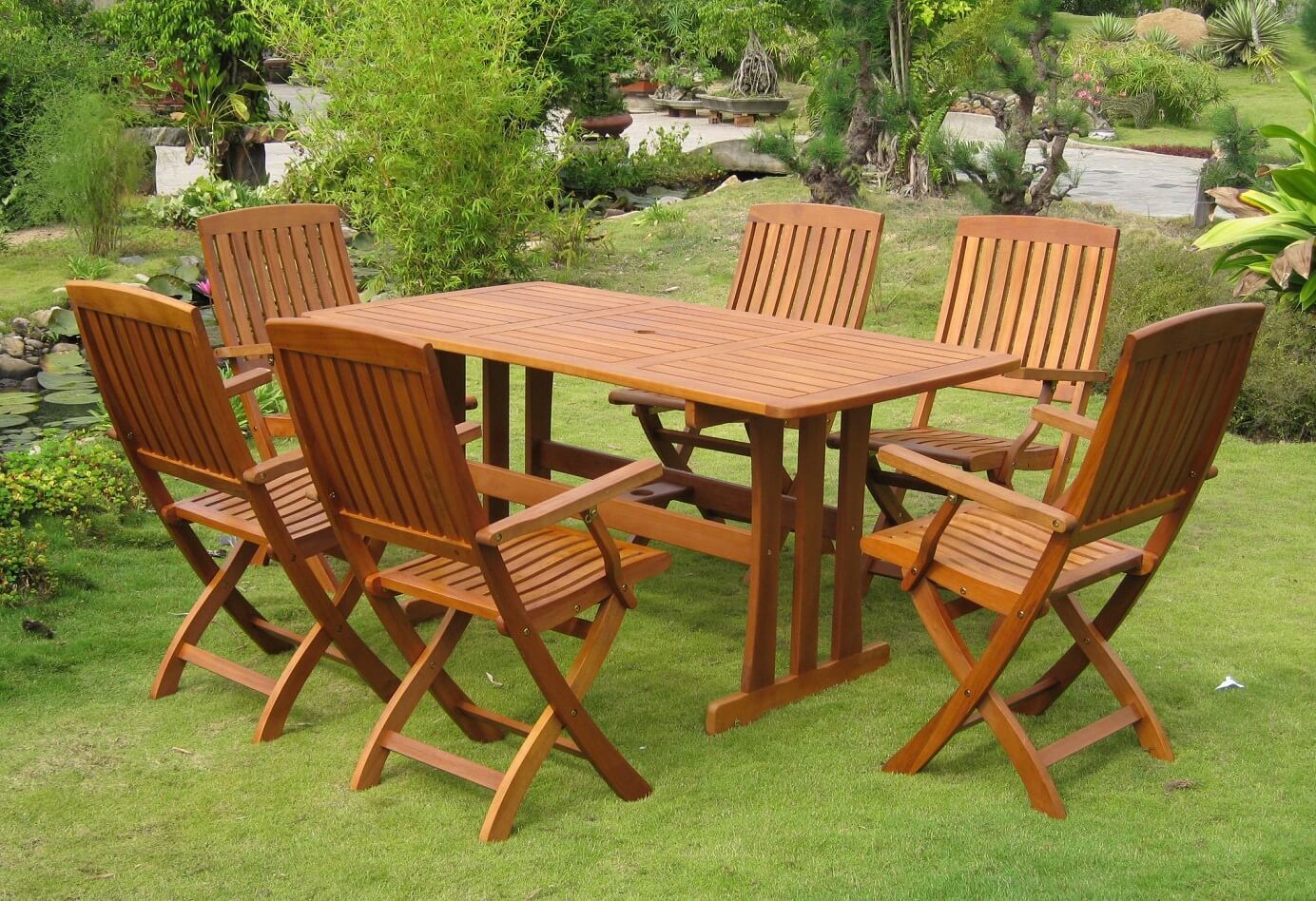 meuble d'extérieur en bois teck
