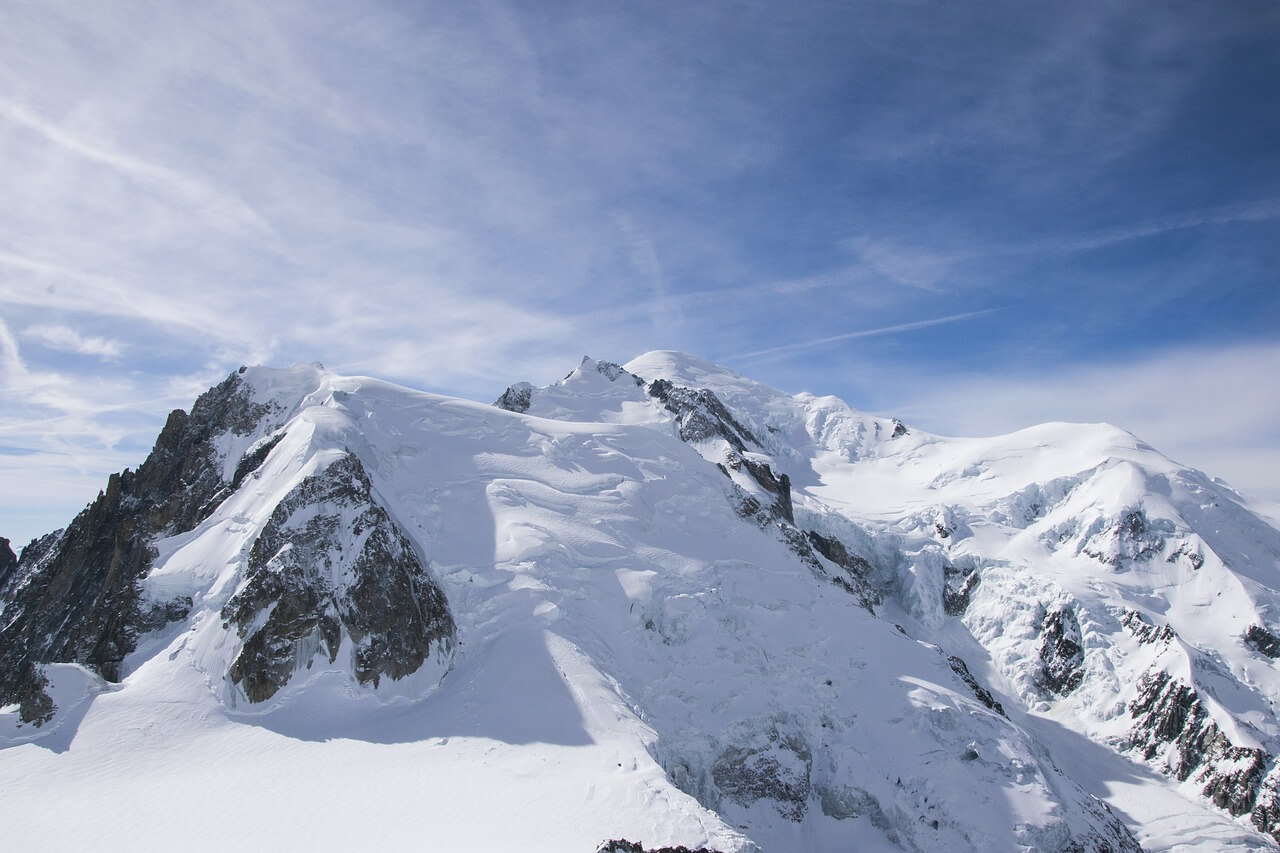 Skier au Mont-Blanc